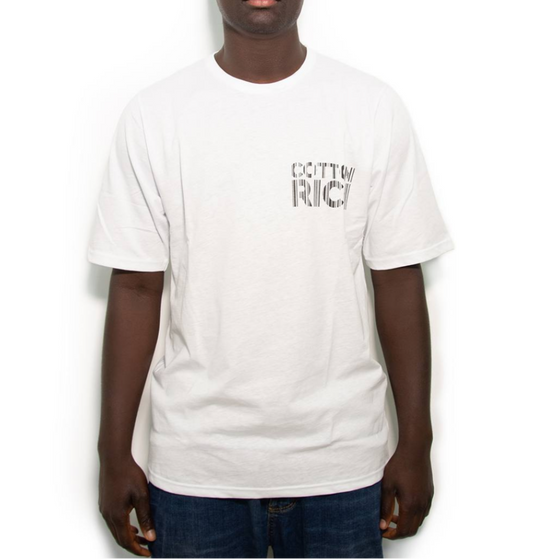 COTTON-RICH OVERSIZED T-SHIRT, WEISS – GEOMETRIC #COT0011-1