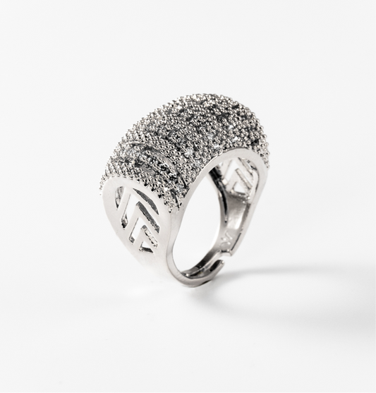Pavé déco | Ring, rhodiniert #BIGAS007
