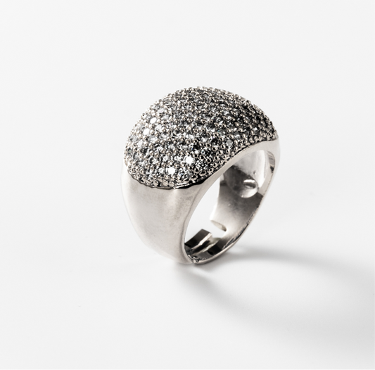 Spiegelkugel | Ring, rhodiniert #BIGAS006