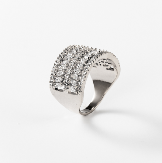 Milchstraße | Ring, rhodiniert #BIGAS009