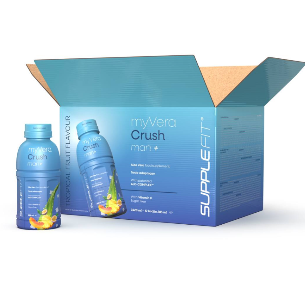MYVERA CRUSH MAN + | NAHRUNGSERGÄNZUNGSMITTEL IN EINZELFLASCHEN À 285ml