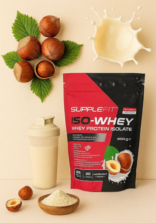 SUPPLEFIT ISO-WHEY, HASELNUSSGESCHMACK
Mit Magnesium und Präbiotika #SU0119
