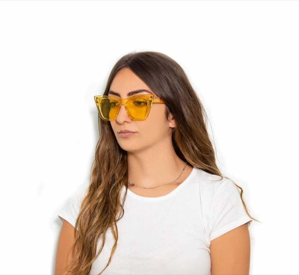 Sonnenbrille „Square Ketty“ – Shiny Yellow  #KL0064