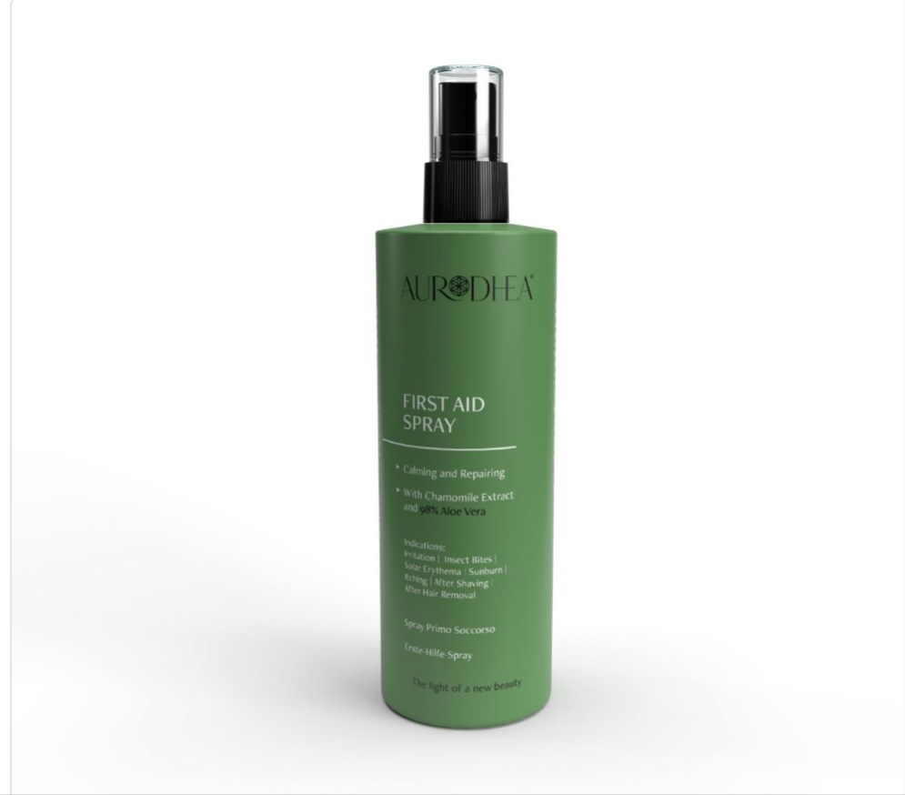 Erste-Hilfe Spray mit 98% Aloe Vera 
Angereichert mit Kamillenextrakt #CR23B