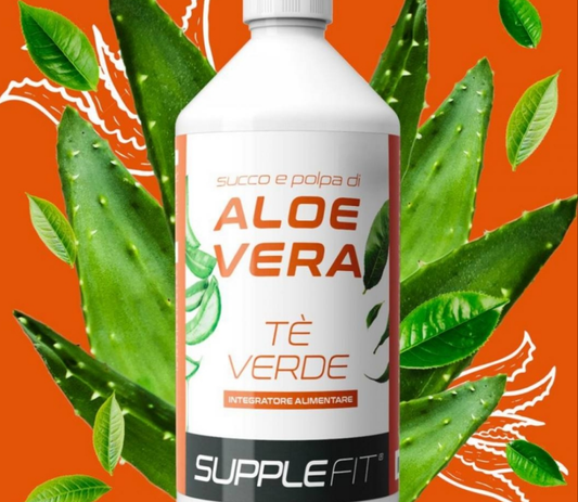 Saft und Fruchtfleisch der ALOE VERA mit grünem Tee  #INTB011