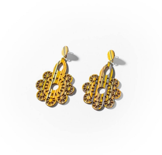 Blumen | Ohrringe, Holz  #BIGOL007