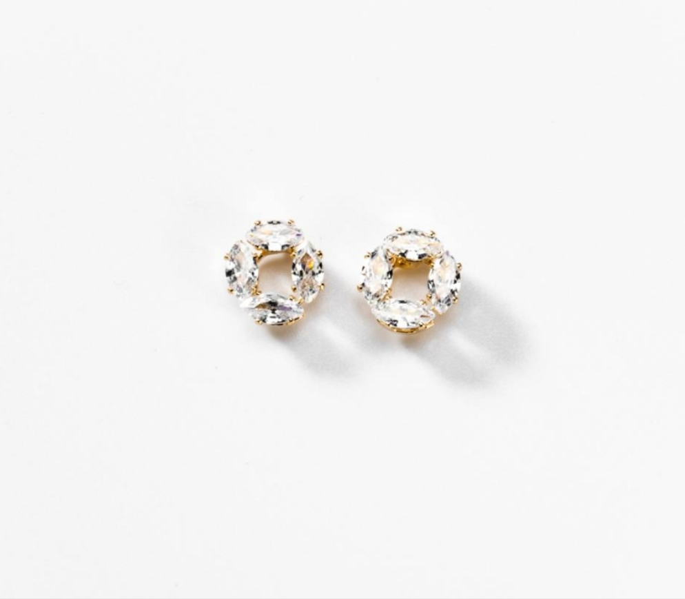 Kreise aus glänzenden Ovalen | Set, 24 Karat Vergoldet  #BIGCM039