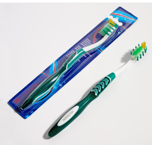 EXTRA CLEAN Zahnbürste – mittel (grün/weiß)