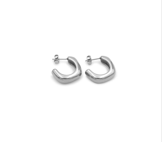 Edelstahl-Ohrringe „Squared Hoops“  #BIGOM255