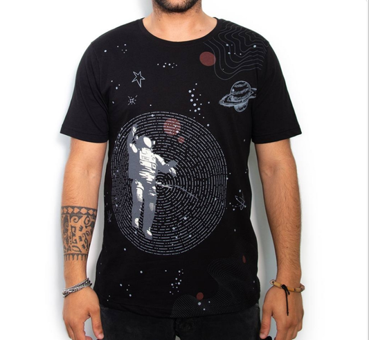 Cotton-Rich Basic T-Shirt, schwarz – Space <COT0013-2>