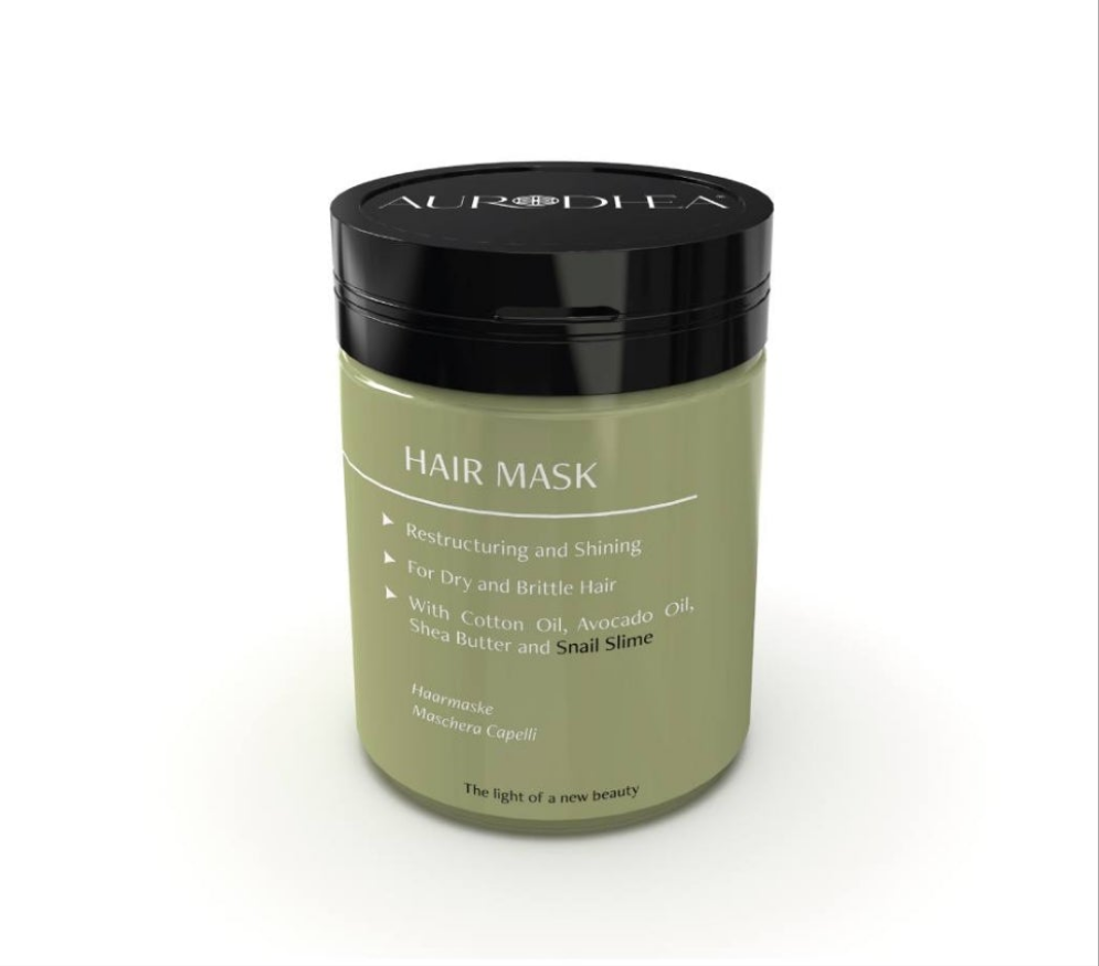 Haarmaske mit Schneckenschleim 
Angereichert mit Baumwollöl, Avocadoöl & Sheabutter #BV05B