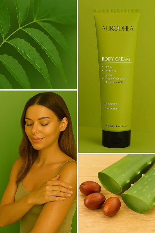 Körpercreme mit Neemöl 
Angereichert mit Aloe Vera & Jojobaöl #NM03B #CU39B