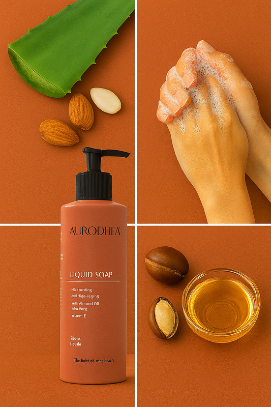 Flüssigseife mit Arganöl 
Angereichert mit Mandelöl, Aloe Vera & Vitamin E #AR08B  #RSAR08B