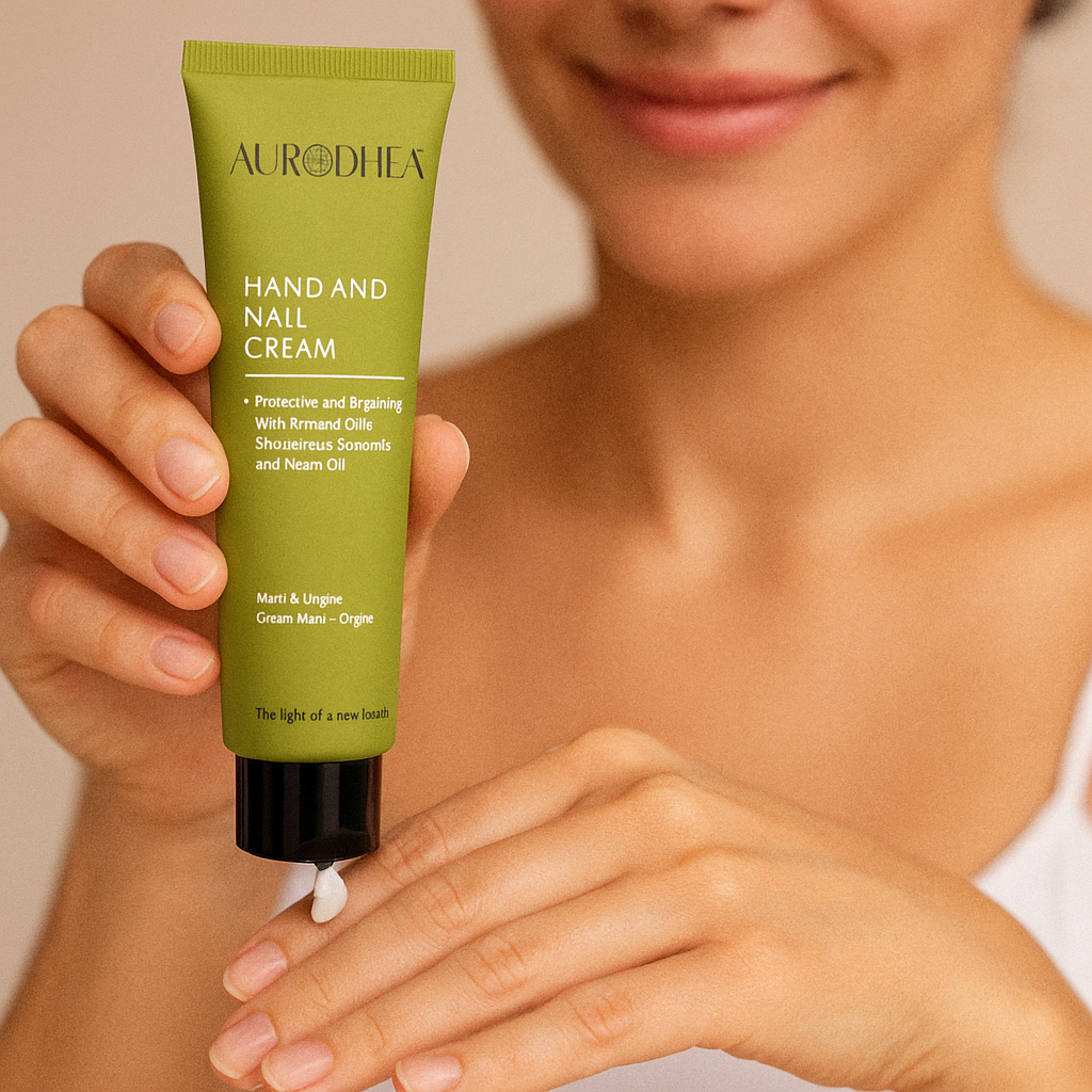Hand- & Nagelcreme mit Neemöl 
Angereichert mit Mandelöl, Sheabutter & Kamille #NM04B #CU40B