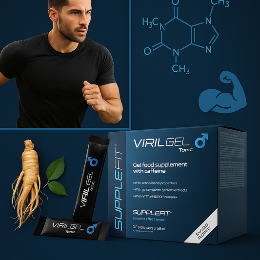 VIRILGEL – Nahrungsergänzungsmittel in Gelform mit tonisierenden & stimulierenden Eigenschaften 
Mit dem patentierten Komplex VIRILPIU™ #INTB033