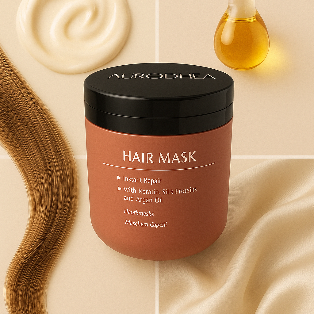 Entwirrende(500ml)/ Nährende(150ml) Haarmaske mit Arganöl 
Angereichert mit Keratin & Seidenprotein #CAP24B #CAP01B #AR16B