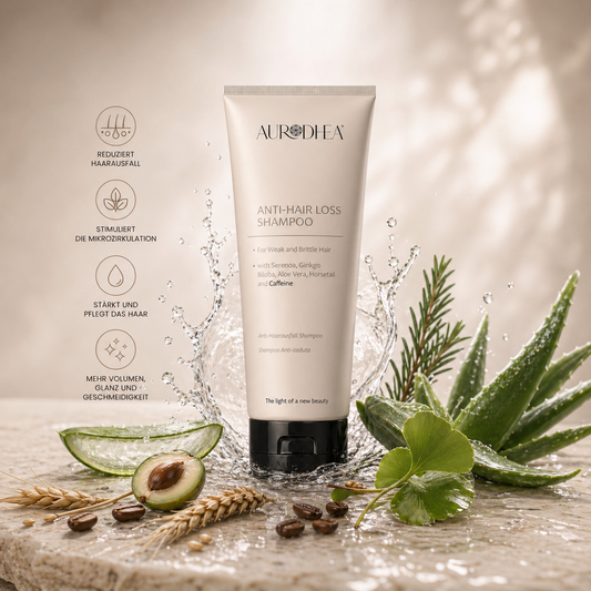 Anti-Haarverlust Shampoo 
Angereichert mit Koffein, Sägepalme, Ginkgo Biloba, Aloe Vera & Schachtelhalm #CAP12B