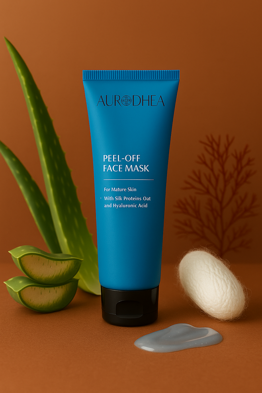 Peel-Off Gesichtsmaske für reife Haut 
Mit Hyaluronsäure, Seidenprotein & Hafer #POM01B