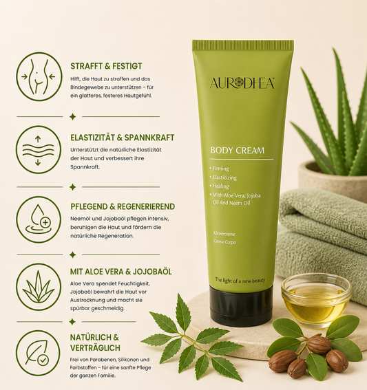 Körpercreme mit Neemöl 
Angereichert mit Aloe Vera & Jojobaöl #NM03B #CU39B