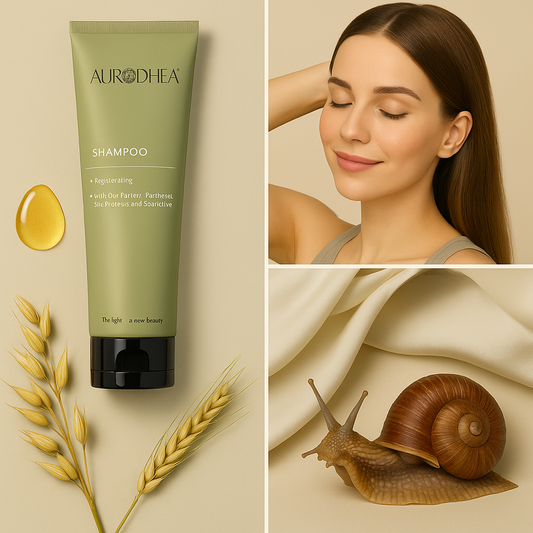 Shampoo mit Schneckenschleim 
Angereichert mit Haferextrakt, Panthenol & Seidenprotein #BV09B