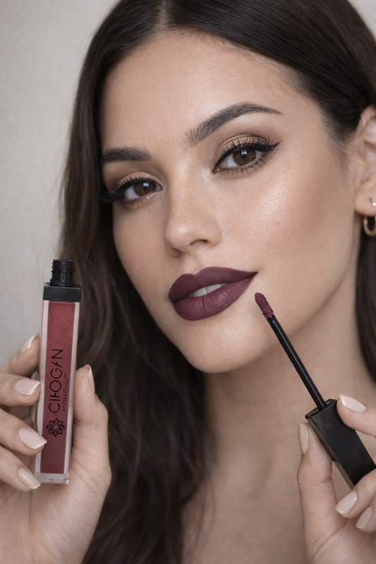 FLÜSSIGER LIPPENSTIFT MIT MATTEM EFFEKT UND LANGEM HALT – DARK PLUM #MKLIP37